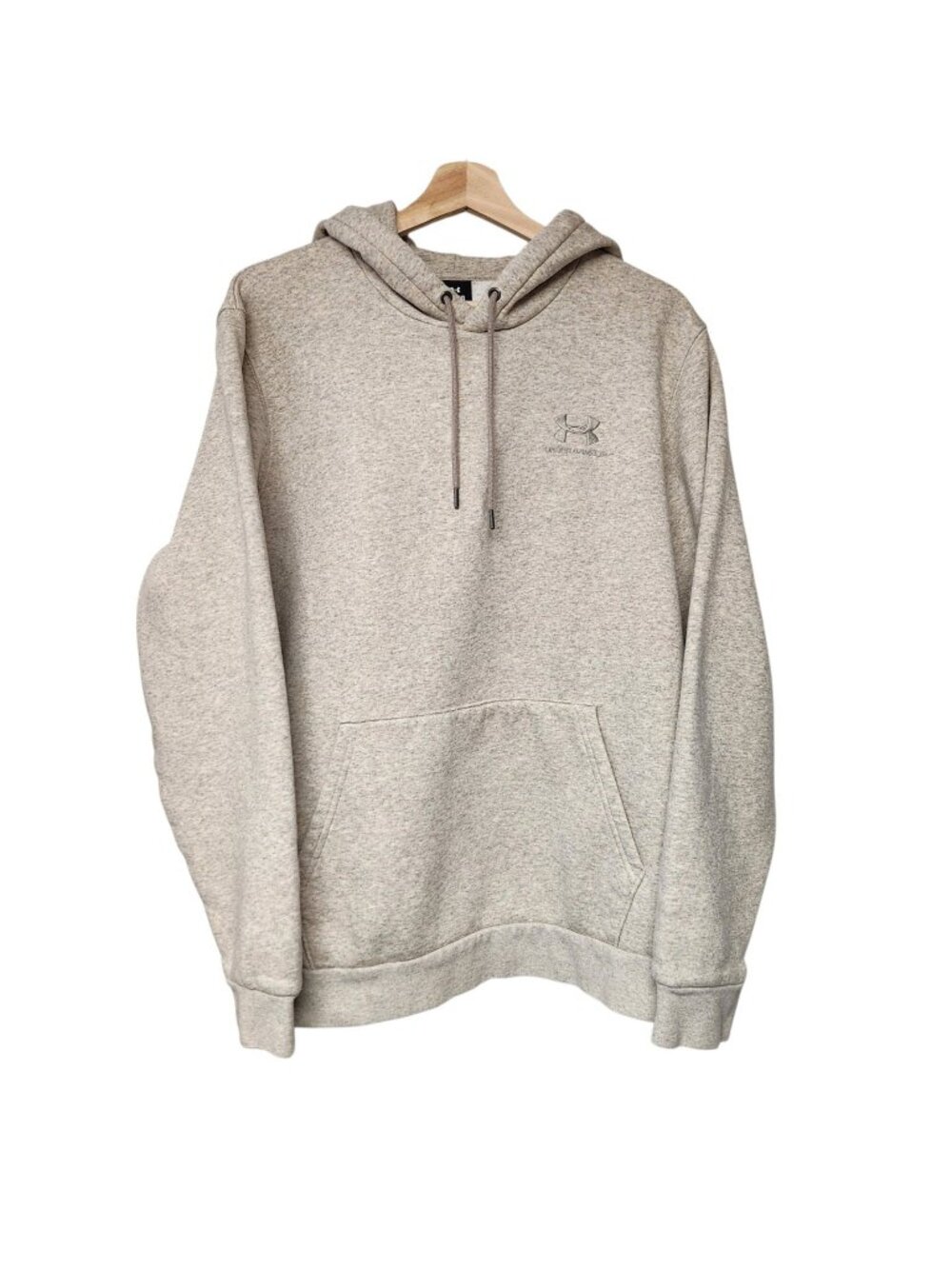 Under Armour Sweatshirt Mens Large Gray Hoodie Pullover Fleece Style 1373880